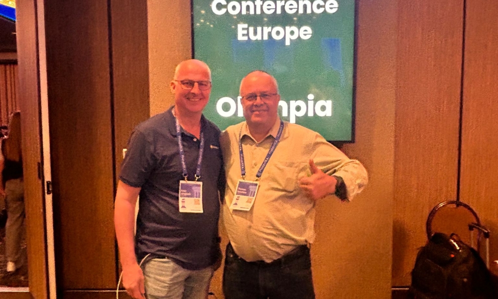 Thomas op de PGConfEU in Athene