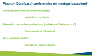 Waarom Database conferenties en meetups bezoeken?