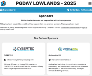 OptimaData partnersponsor van PGDay Lowlands 2025