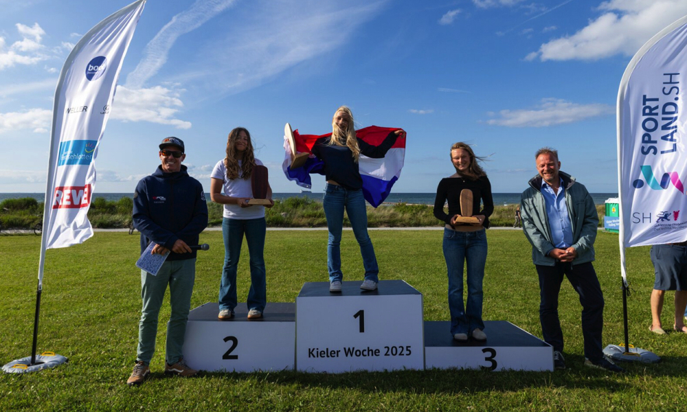 Anna Korevaar 1e plaats IQFoiling Kieler Woche