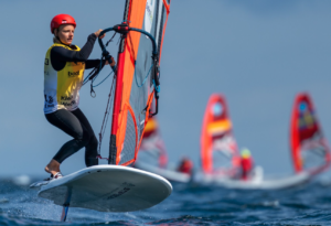 Anna in actie tijdens de Kieler Woche war de de eerste plaats heeft bereikt