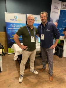 De mannen van OptimaData bij de booth!