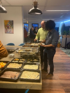 Mooi buffet tijdens Blue Elephant PostgreSQL certificaat uitreiking