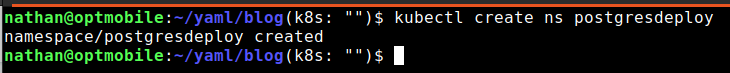 Postgres on Kubernetes best practise namespace