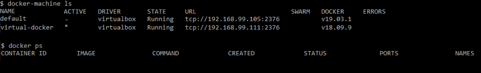 docker ps