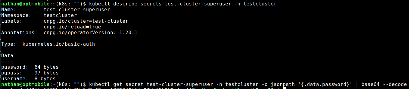 How to Postgres on Kubernetes with CloudNativePG and secret