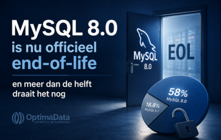 MySQL 8.0 is per 30 april 2026 officieel end-of-life. Meer dan de helft van alle installaties draait er nog op. Geen patches meer, compliance-risico's en oplopende cloudkosten. Wat zijn je opties?