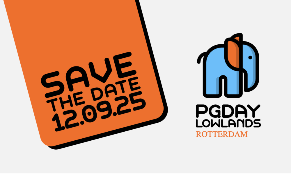 PGDay Lowlands 2025 Rotterdam 12 september 2025.